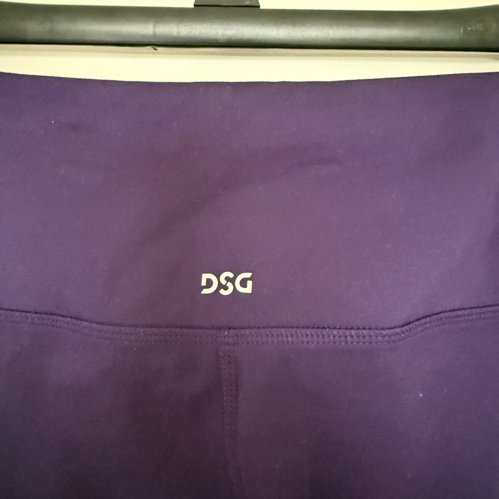PAIR OF DSG DARK PURPLE VENTED WORKOUT LEGGINGS HIGH-RISE SIZE M - Picture 5 of 11